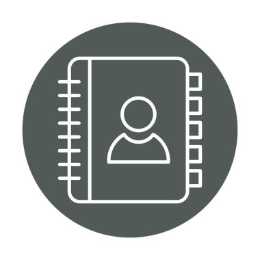 Kişi Kitabı simgesi, vektör illüstrasyonu