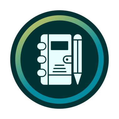 not defteri simgesi, vektör illüstrasyonu 