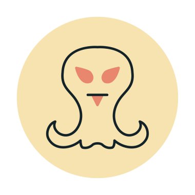 Sevimli uzaylı karakter Vektör illüstrasyonu