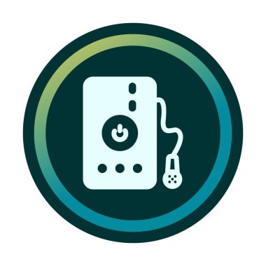 Su banyosu web simgesi, illüstrasyon