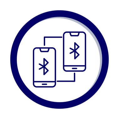 Bluetooth konsept vektör illüstrasyonuna bağlı telefonlar