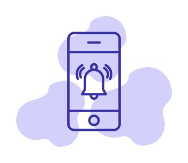 bildirim simgesi vektör illüstrasyonu. 
