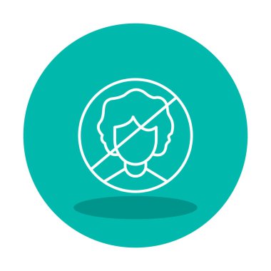 Web simgesi, vektör illüstrasyonuna izin verilmeyen kişi