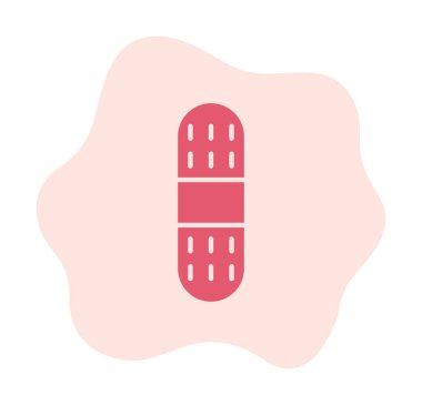 Basit Bandaj Plaster düz biçim vektör simgesi