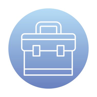 Evrak çantası vektör düz simgesi. İş durumu simgesi, bavul emojisi, vektör illüstrasyonu