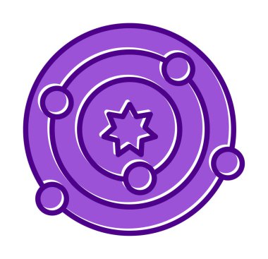 Güneş sistemi. Gezegenler Güneş 'in etrafında döner.