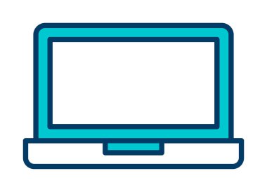 dizüstü bilgisayar simgesi, vektör illüstrasyonu basit tasarım 