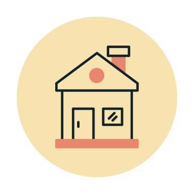 Ev. Web simgesi basit illüstrasyon