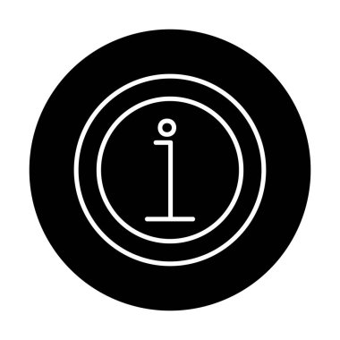 bilgi simgesi. bu daire beyaz bir arkaplanda izole edilmiş 
