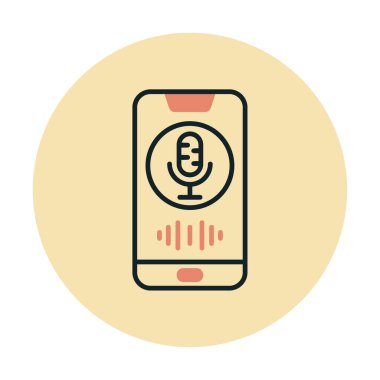 Beyaz arkaplan üzerinde ses vektör yardımcı illüstrasyonu