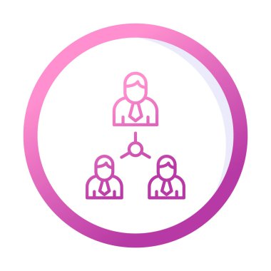 Basit düz yönetim simgesi vektör illüstrasyonu  