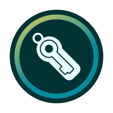 Anahtar sembolü web simgesi, vektör illüstrasyonu