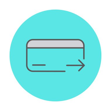 Kredi kartı ikonu vektör illüstrasyonu