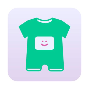 Baby Boy Outfit Icon, Vector Illustration clipart