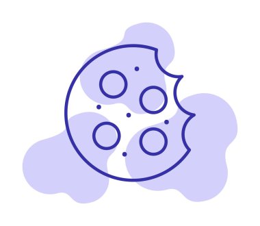 tatlı kurabiye izole vektör illüstrasyonu