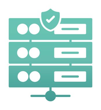 Sunucu simgesi tasarımı, vektör illüstrasyonu                