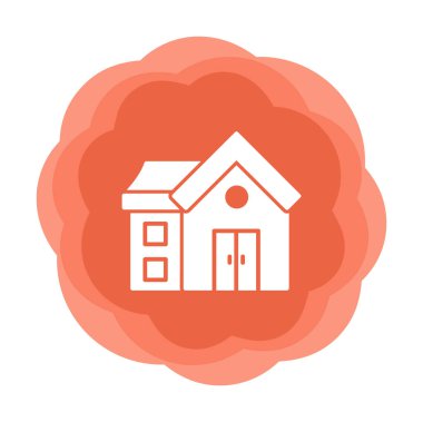 Ev. Web simgesi basit illüstrasyon