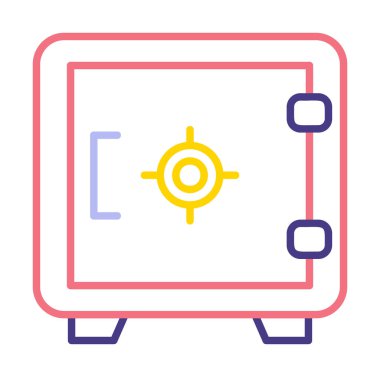 Güvenli simge, loker işareti, vektör illüstrasyonu