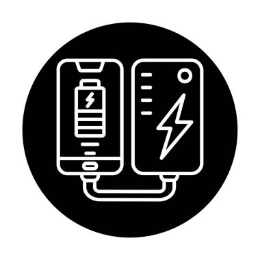 pil simgesi. renk çizgisi çizimi 