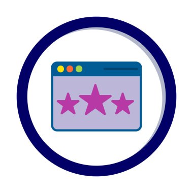 Web sayfası Geri bildirim simgesi, vektör illüstrasyonu