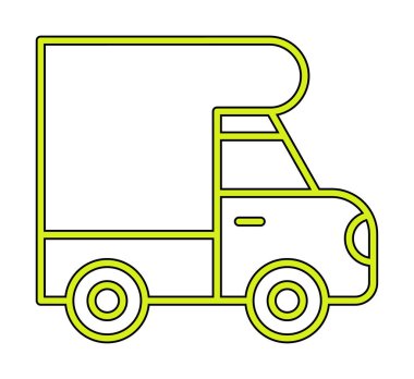 Van düz vektör simgesi