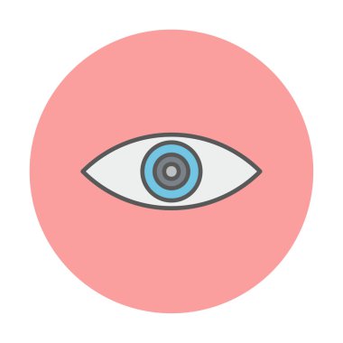 Göz simgesi. düz vektör illüstrasyonu