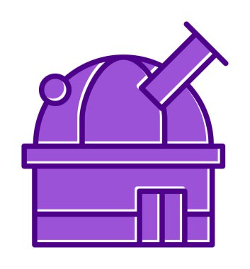 Uzay Gözlemevi simgesinin vektör çizimi                