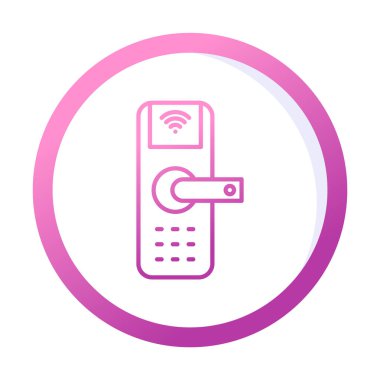 Akıllı Kapı simgesi vektör çizimi