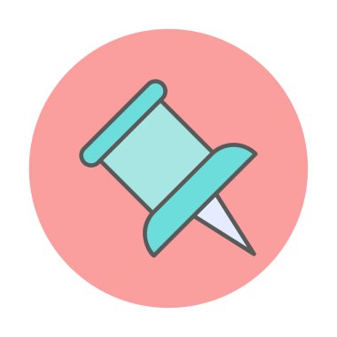 İğne simgesine bas. vektör illüstrasyonu