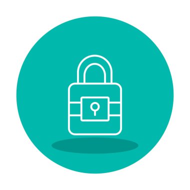 Beyaz arkaplanda asma kilit vektör çizimi