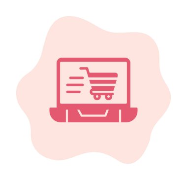 Ekran vektör illüstrasyonunda ticaret simgesi