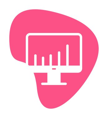 Basit Ekran simgesi, vektör illüstrasyonu