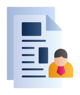 Beyaz arkaplanda istihdam ve iş özgeçmişi simgesi