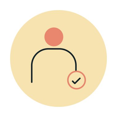 kullanıcı simgesi işaret vektörü çizimi 