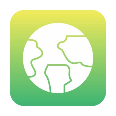 Dünya küresel ikonunun vektör illüstrasyonu