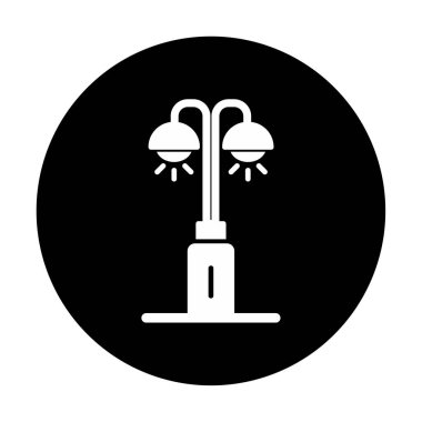 Beyaz arkaplanda Park Lambası 'nın vektör illüstrasyonu