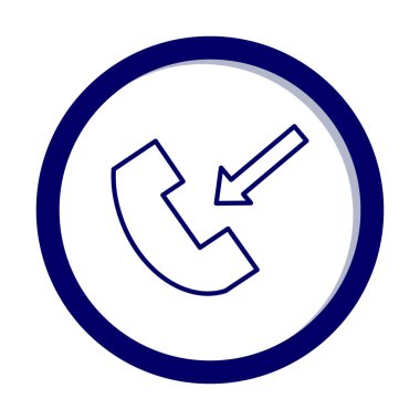 telefon arama simgesi, vektör illüstrasyonu basit tasarım