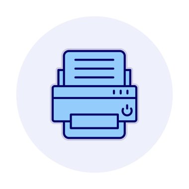 yazıcı simgesi web basit illüstrasyon