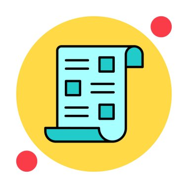 belge simgesi, vektör illüstrasyonu basit tasarım