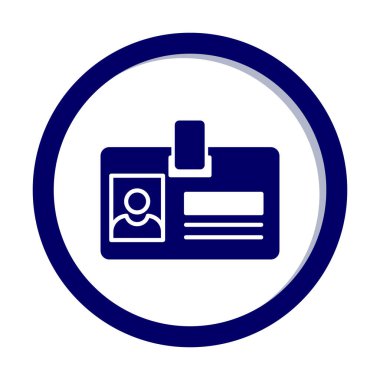 kimlik kartı simgesi, vektör illüstrasyonu basit tasarım