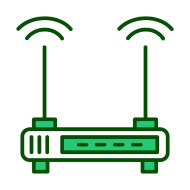 wifi sinyali, Router Aygıt vektör illüstrasyon tasarımı