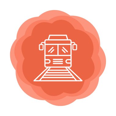 tren simgesi vektör illüstrasyonu 