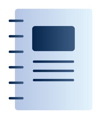 notepad simgesi, vektör illüstrasyonu basit tasarım