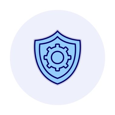 Güvenlik kalkanı simgesi koruma konsepti, vektör illüstrasyonu