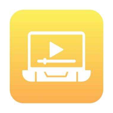 Video Ad simgesi vektör illüstrasyonu