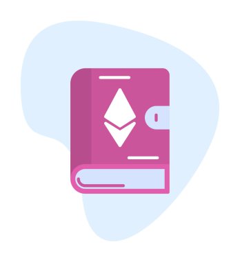 Kitap simgesi, vektör illüstrasyonunda ruhani işaret