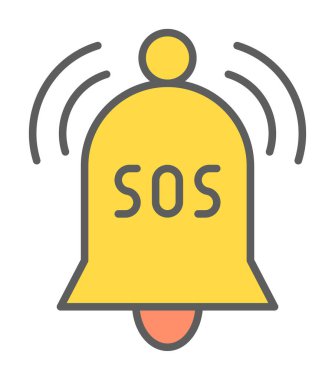 Yani acil durum simgesi vektör illüstrasyonu