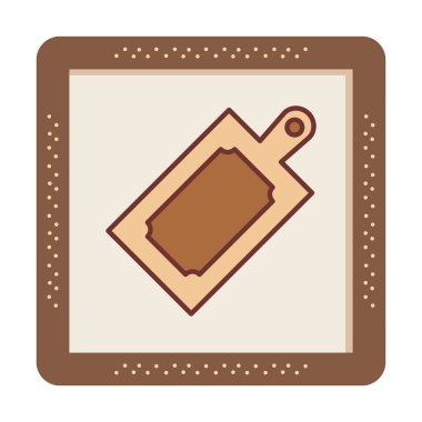 Kesme tahtası simgesi, vektör illüstrasyonu