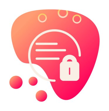 Asma kilit. Web simgesi basit illüstrasyon