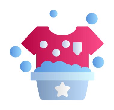 Çamaşır, tişört ikonu, vektör illüstrasyonu